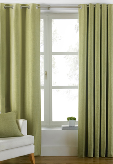 Atlantic Eyelet, Green - Ready Made Curtains